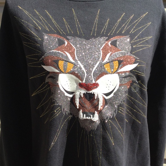 NWT Aeropostale Fabulous Feline Crew Sweatshirt - Picture 4 of 6